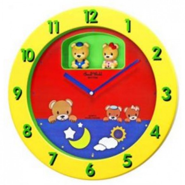 RHYTHM Analog Wall Clock, Multi Color RHYTHM Analog Wall Clock, Multi Color