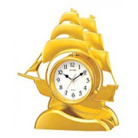 RHYTHM Analog Desk and Shelf Clock, Yellow