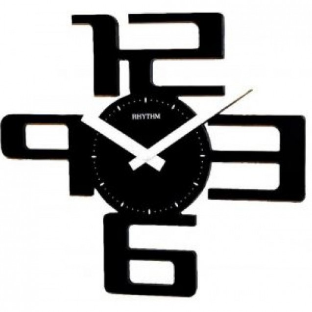 Rhythm Wall Clock, Black
