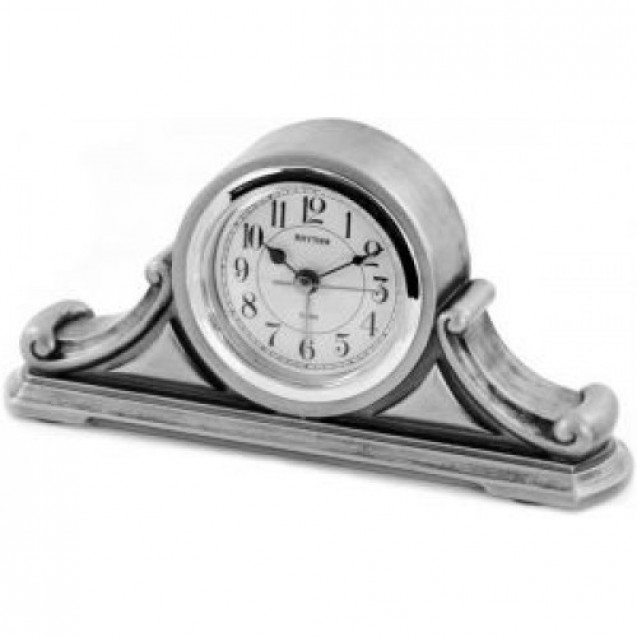 Rhythm Desk Clock - Silver