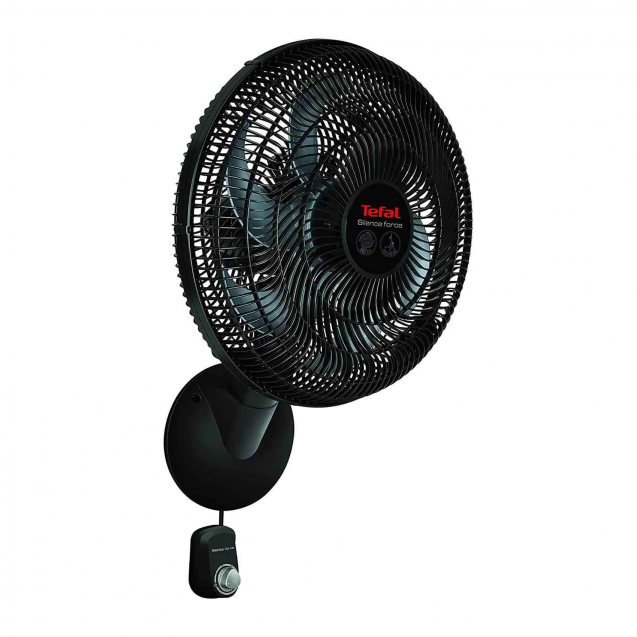 Tefal Silence Force Wall Fan, 16 Inch, Black 