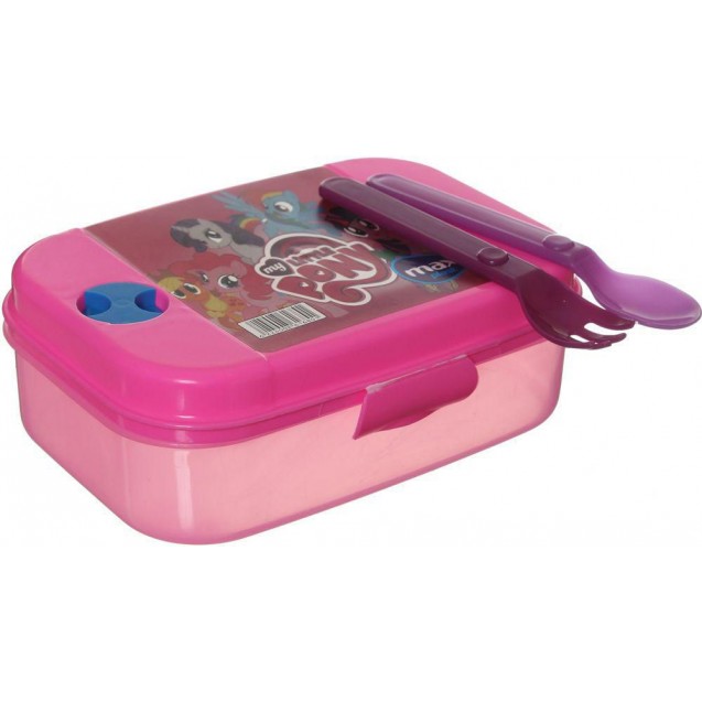 Lunch box with spoon and fork Max