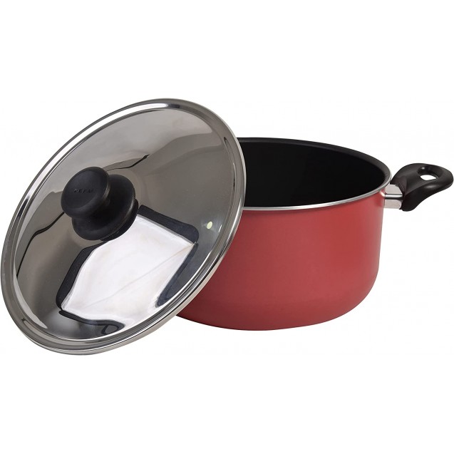 Tefal Minute Stewpot, Non-stick, 20 cm - Red