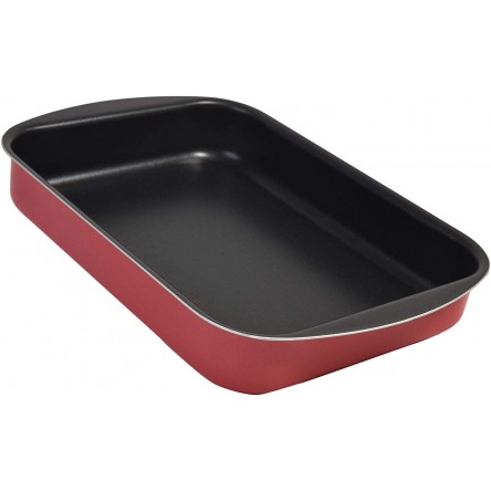 Tefal Minute Rectangle Oven Tray, Size 35 cm, Red 