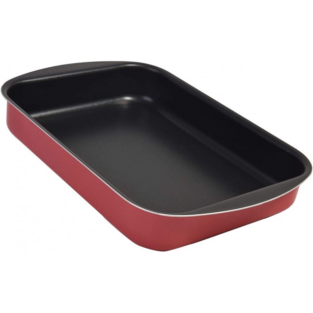 Tefal Minute Rectangle Oven Tray, Size 35 cm, Red 