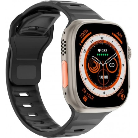 RIVERSONG Motive 5T Smart Watch - SW506 Titanium Gold/Black Strap