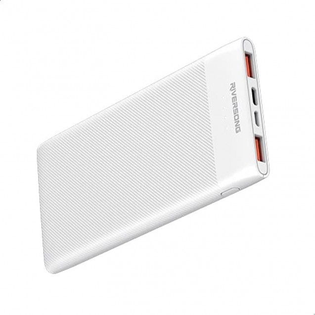 Riversong Ray 10 PB02 Wired Power Bank, 10000 mAh - White