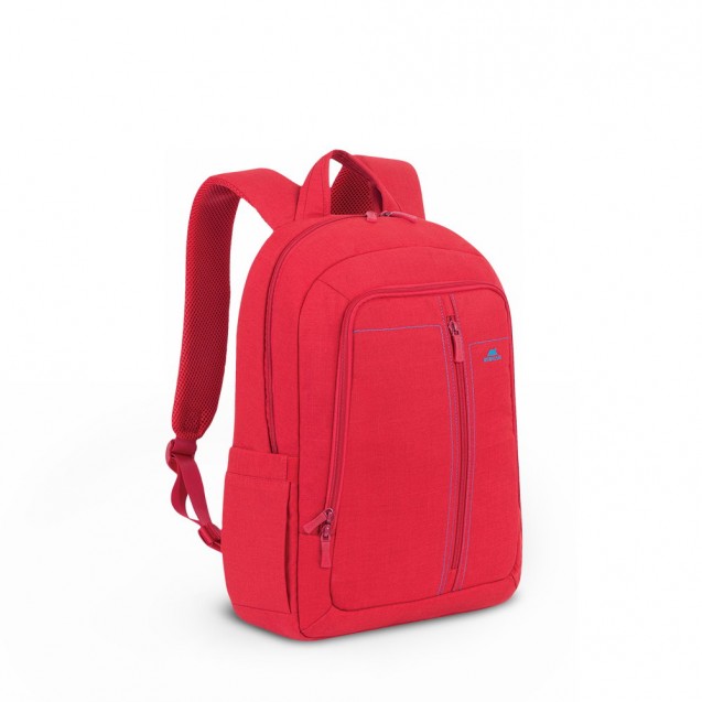 RIVACASE 7560 Laptop Canvas Backpack 15.6" red