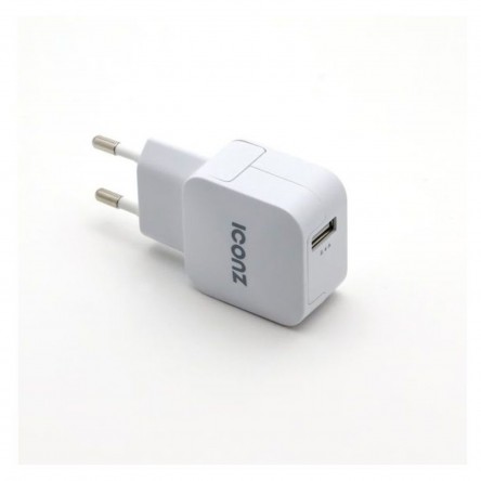 Iconz Wall Charger 1 output 2.4A + MFI Lightning Cable White