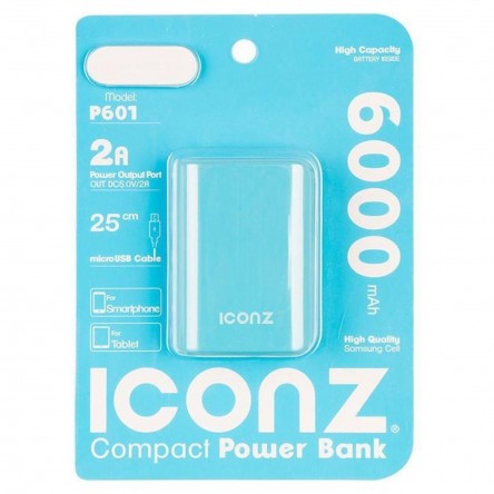 Iconz Powerbank 6000mAh Blue – IMNPB601L