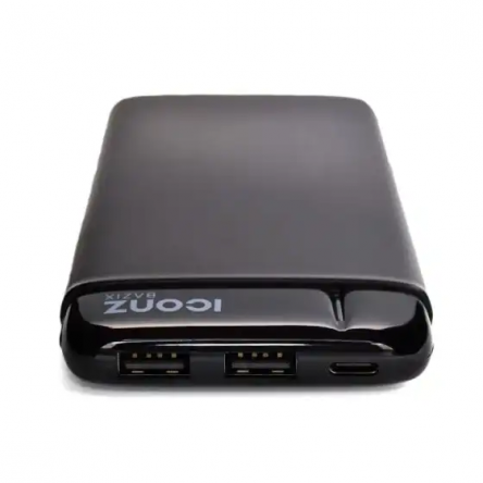ICONZ BAZIX Power Bank, 10000mAh, 2 Ports, Black - XPB10CK