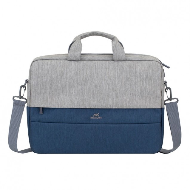 RIVACASE 7532 grey/dark blue anti-theft Laptop bag 15.6'