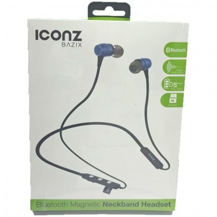 Iconz Wireless In Ear Bluetooth Magnetic Neckband Headset Blue