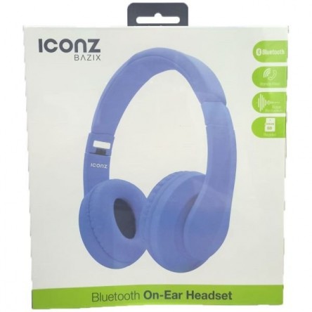 Iconz XOE01L Wireless On-Ear Bluetooth Foldable Headset Blue