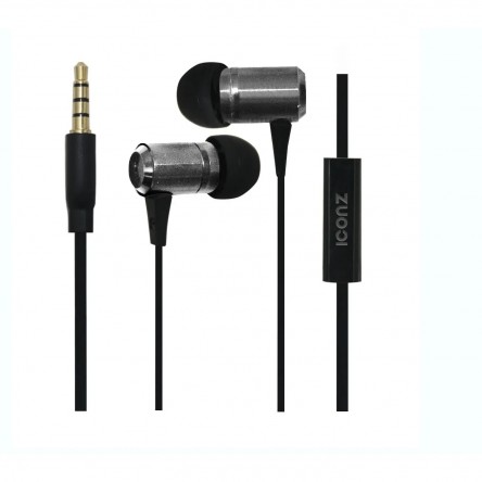 Iconz In-Ear Wired Earphone with Microphone, Black - IMW-HS03T 