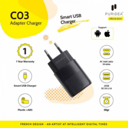 PURIDEA  SMART USB WALL CHARGER