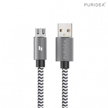 puridea Zebra woven Braid Micro USB Cable