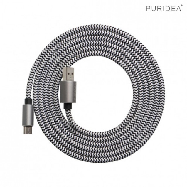 puridea Zebra woven Braid Micro USB Cable