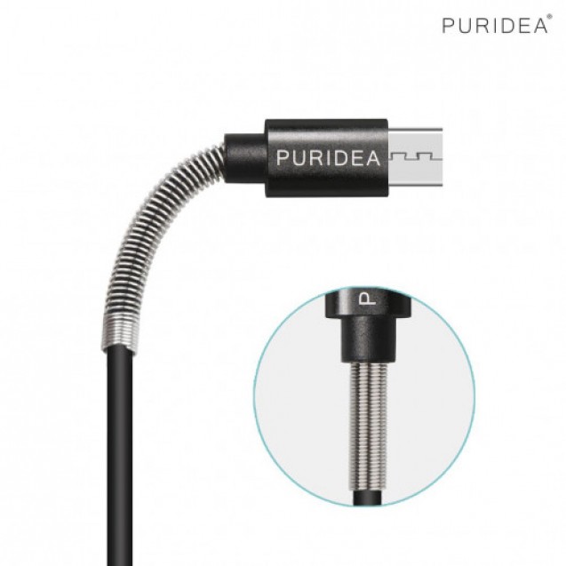 Puridea  Micro USB Metallic Spring Cable 1M