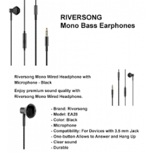 Riversong Mono Bass Headset EA28 