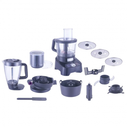 Moulinex Double Force Food Processor, 1000 Watt, Black