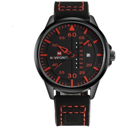 Naviforce Casual Watch For Men Analog PU Leather