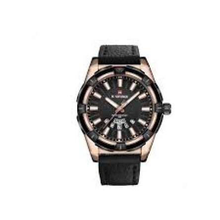 Naviforce  Leather Round Analog Watch for Men