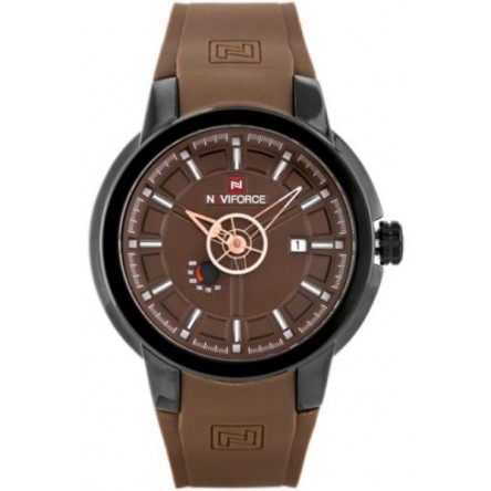NAVIFORCE  Men's Sports Rubber Wrist Strap Analog Quartz Watch