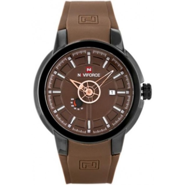 NAVIFORCE  Men's Sports Rubber Wrist Strap Analog Quartz Watch