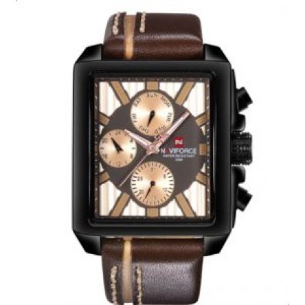 Naviforce Casual Watch For Men Analog Leather 