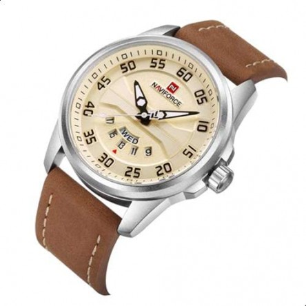 Naviforce Casual Watch For Men Analog Leather