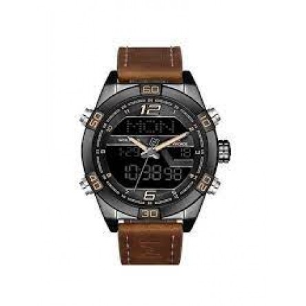 Naviforce Casual Watch For Men Analog-Digital Leather 