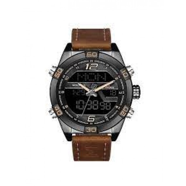 Naviforce Casual Watch For Men Analog-Digital Leather 
