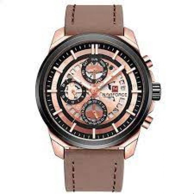 Naviforce Casual Watch For Men Analog Leather 