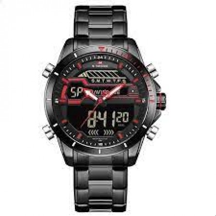 Naviforce Dress Watch For Men Analog-Digital Stainless Steel