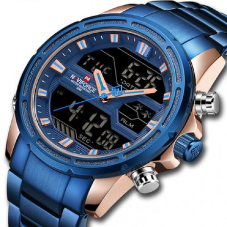 Naviforce  Leather Round Analog Watch for Men