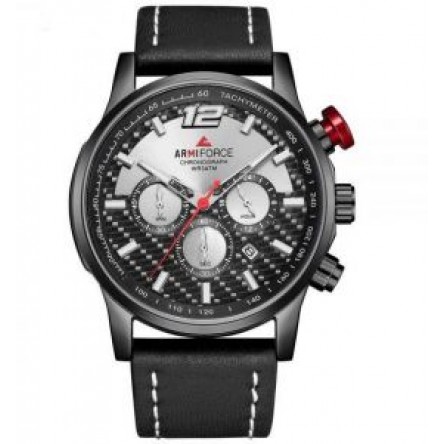 Naviforce  Leather Round Analog Watch for Men 