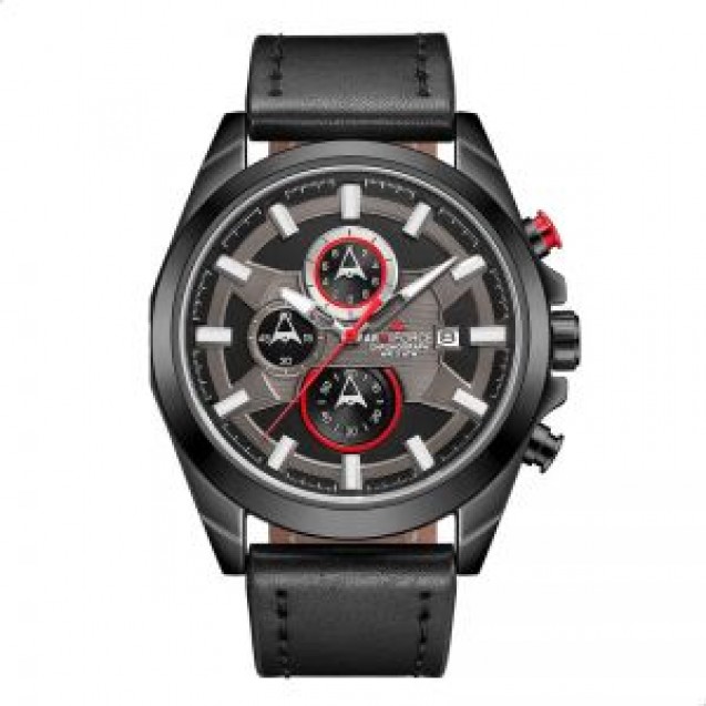 Naviforce Casual Watch For Men Analog Leather 