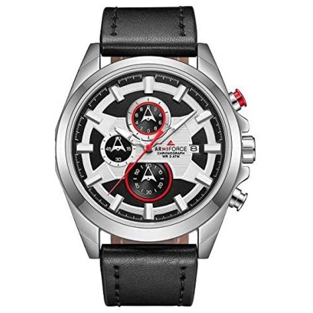 Naviforce  Leather Round Analog 