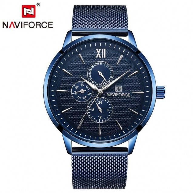 Naviforce Dress Watch For Men Analog Stainless Steel