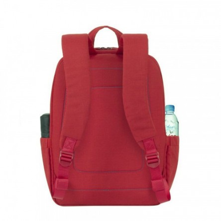 Rivacase Canvas Laptop Backpack, 15.6 Inch, Red - 7560