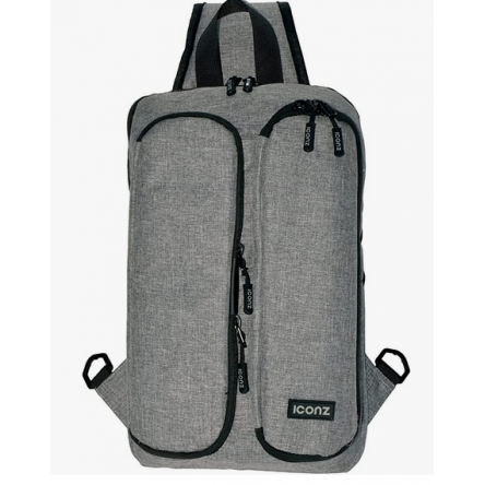  ICONZ Rome Classy Sling Bag with 2 front vertical pockets Grey 