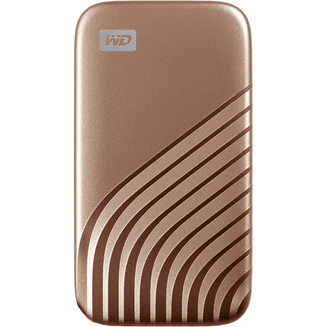 WD 2TB My Passport SSD Portable External Solid State Drive, Gold, Sturdy and Blazing Fast, Password Protection with Hardware Encryption