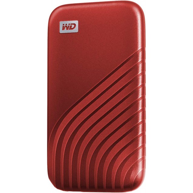 WD 2TB My Passport SSD Portable External Solid State Drive, Red, Sturdy and Blazing Fast, Password Protection with Hardware Encryption