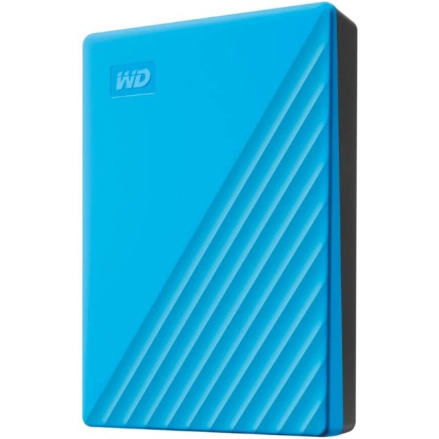 WD 4TB My Passport Portable External Hard Drive with backup software and password protection, Blue