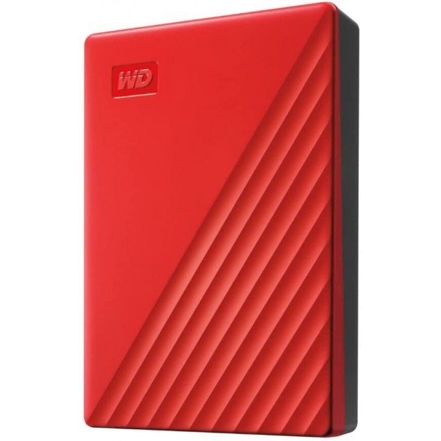 WD 4TB My Passport Portable External Hard Drive with backup software and password protection, Red