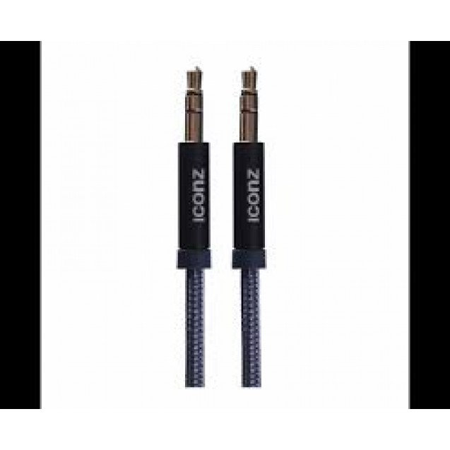 ICONZ Premium Aux Jack Cable 1m TITANIUM