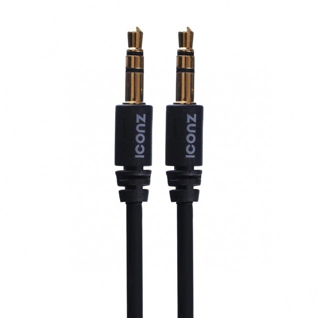 ICONZ Aux Jack Cable 1m BLACK