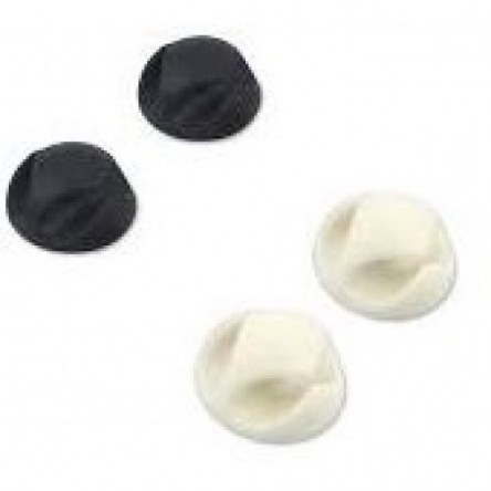 iconz  (Cable Organizer Round Medium Black/White)- 6 Pieces