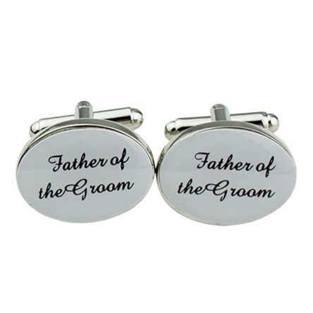 Mens Silver Wedding Cufflinks Groom Cuff Link Gift